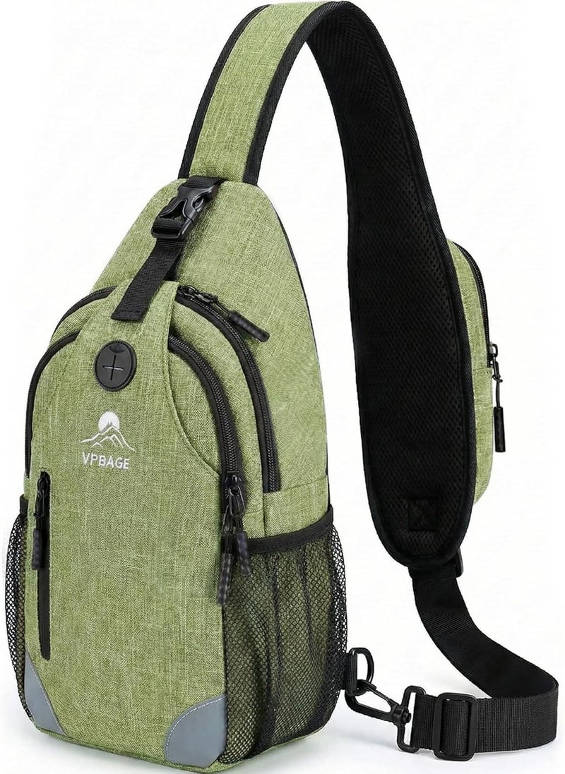 VPBAGE Store Structured Sling Backpack with Oversized Strap Pocket (Fits Power Bank) - Heavy Duty Water Resistant Crossbody Bag for Tech & Travel - Thick Padded Bottom Anti-Theft Daypack (Fits Tablet/Console) - Image 1
